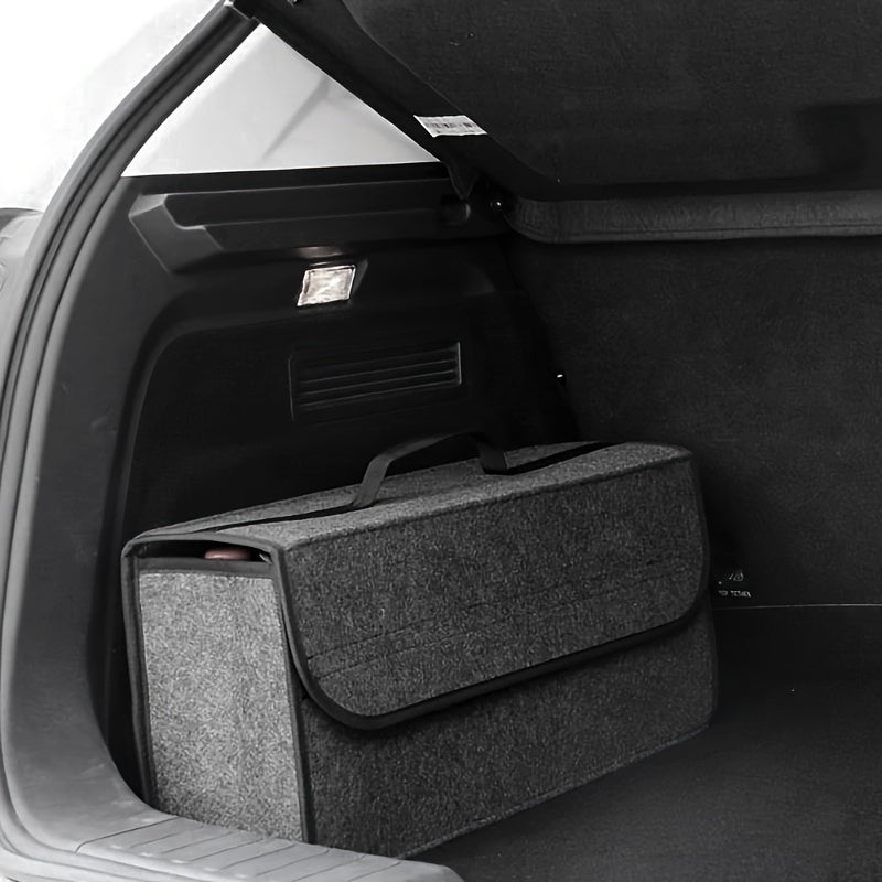 Cubo de almacenamiento para coche, de fieltro, plegable, organizador de maletero para ordenar el interior