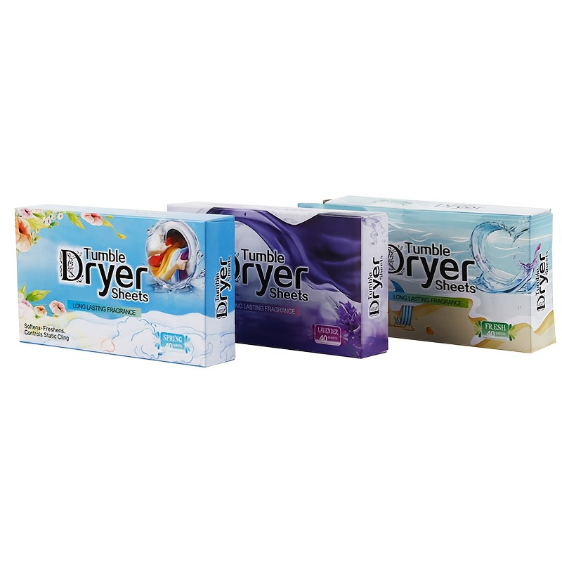 Tabletas para lavandería en secadora - Eliminador de olores, fragancia, suavizante de ropa, 40 piezas