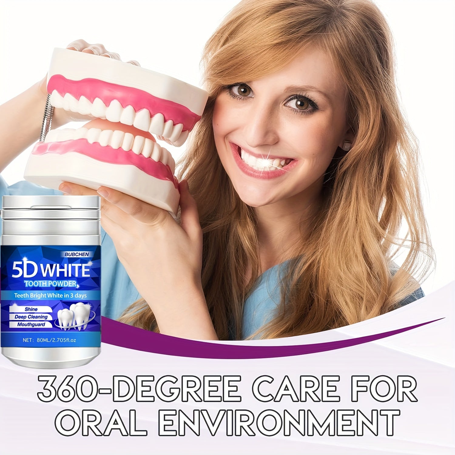 80ML chuqur tozalash Pearl Powder tish tozalash uchun yangi nafas va stomatologik parvarish