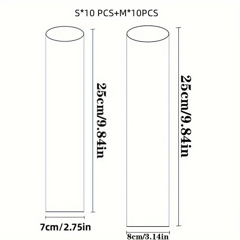 20pcs Clear Heat Shrink Wrap Bags for Remote Controls Waterproof Dustproof Protective Film