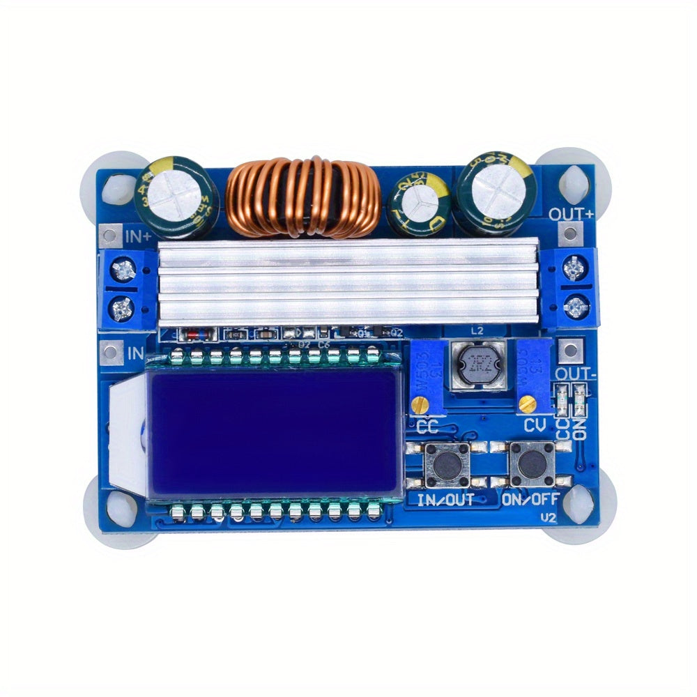 Módulo convertidor buck-boost DC 5.5-30V a 0.5-30V con pantalla LCD, fuente de alimentación de 4A