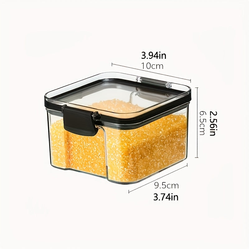 Durable Plastic Food Storage Container with Lid for Dry Goods and Outdoor Use