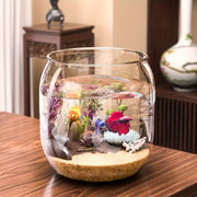 Acrylic Fish Tank Large Capacity Shatterproof for Goldfish and Turtles with Micro Landscape