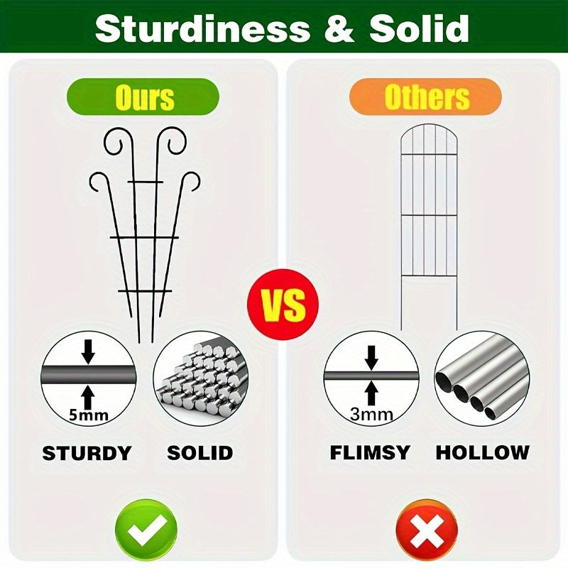 Plastic Plant Support Stakes for Indoor and Outdoor Grape Vines Roses Vegetables Green 2 Pack