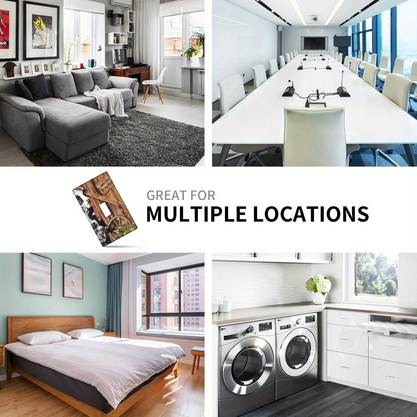 Cow Wall Plate Cover 1 Gang 2 Gang Farmhouse Cow Decor Indoor Outdoor Kitchen Bathroom