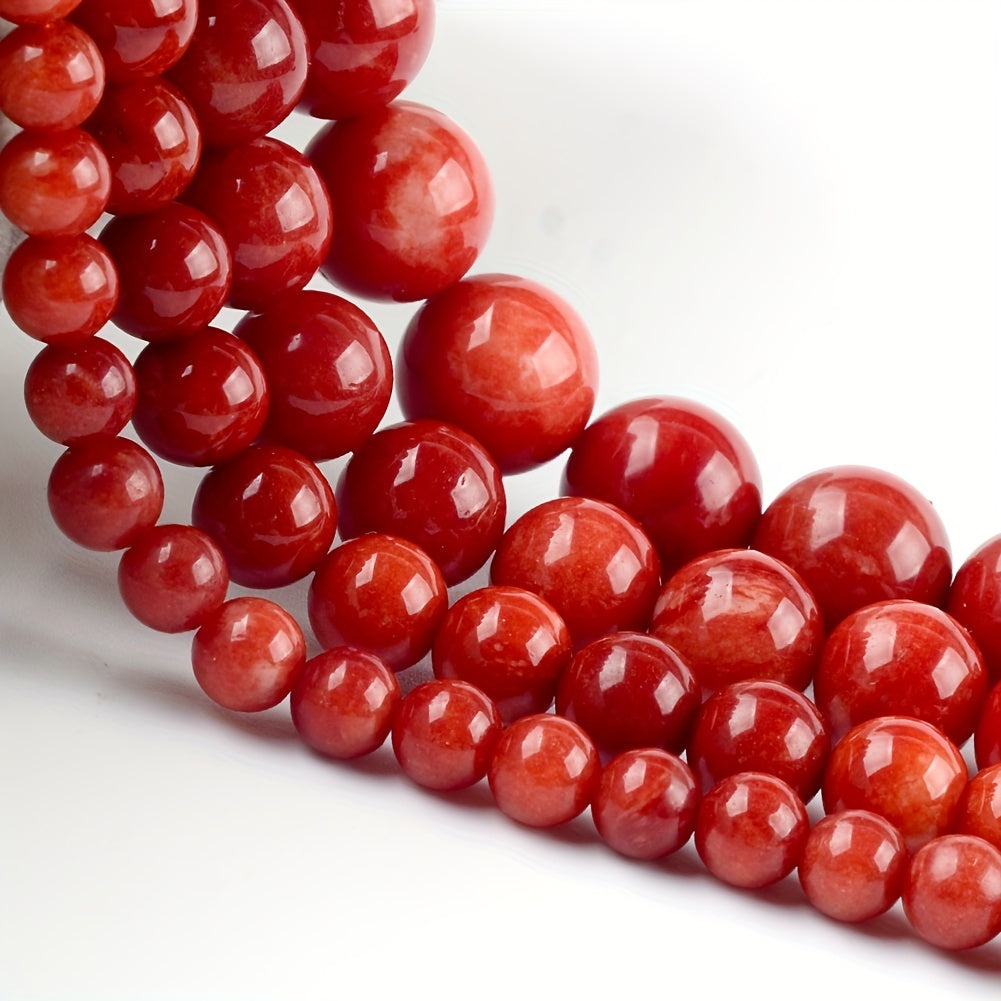 Red Coral Stone Beads 6mm 8mm 10mm 12mm for Jewelry Making