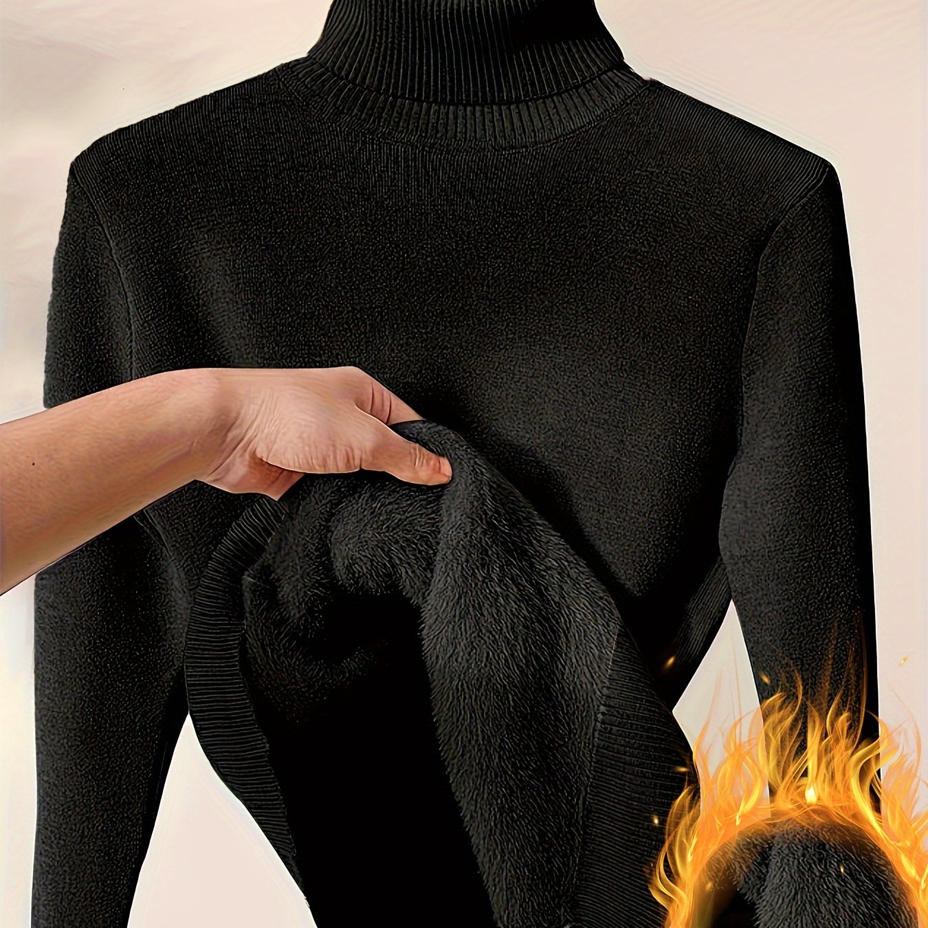 Ayollar uchun yuqori bo'yli qalin flis sviter, qish uchun mukammal. Poliamid, viskoza va polyester aralashmasidan tayyorlangan. Mustahkam rang dizayni, 529g/m² mato og'irligi. Kuz/qish uchun zaruriy buyum.