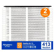 Сменный фильтр Airyours 413 для очистителей воздуха AprilAire для всего дома - MERV 13, очищает воздух и пыль, воздушный фильтр 16x25x4 (упаковка из 2 шт.) от Airyours
