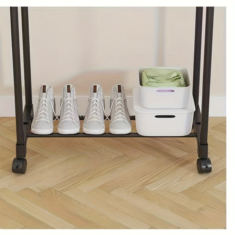 Multi-Tier Coat Rack with Shoe Storage Space-Saving Floor Organizer for Entryway and Bedroom