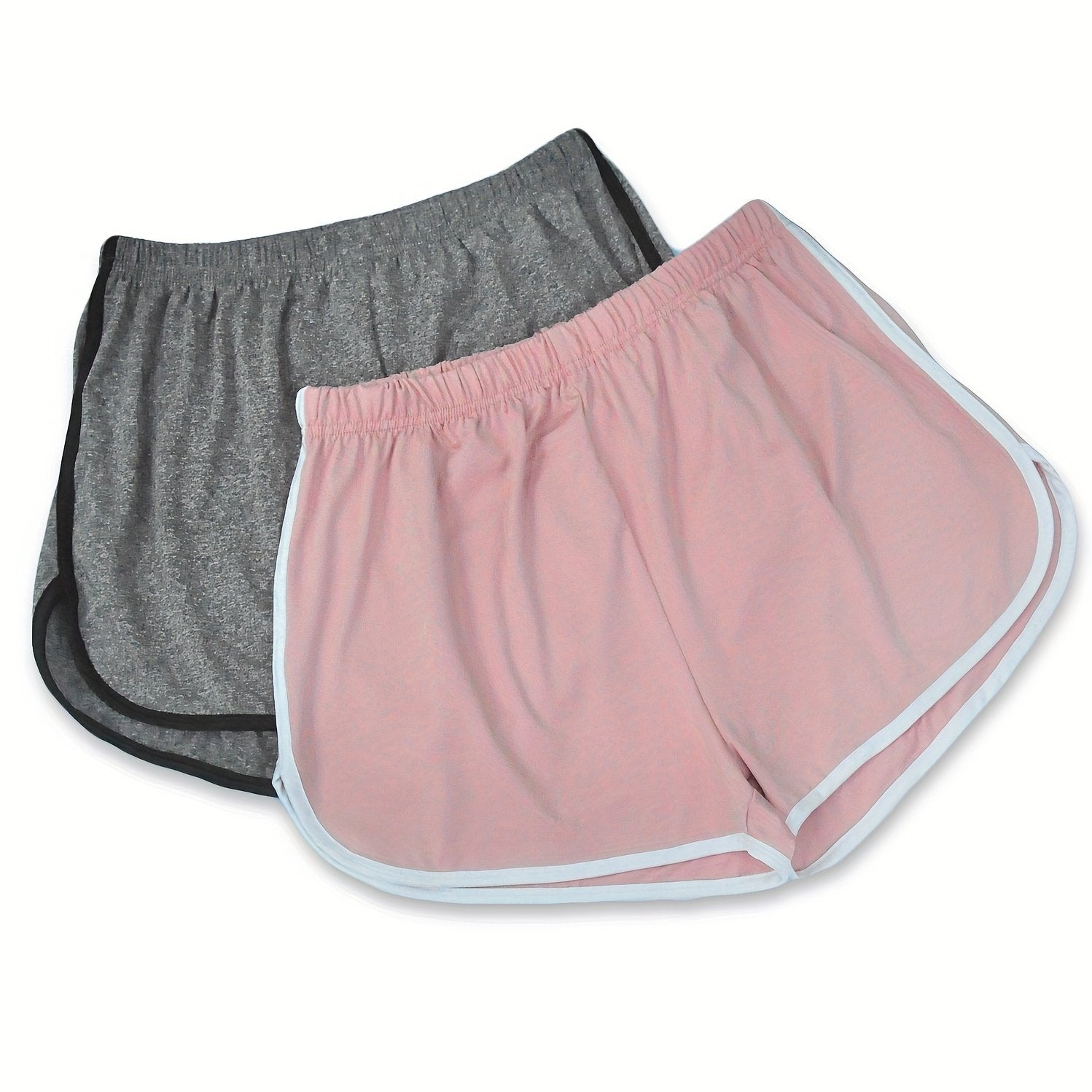 Женские брюки для сна большого размера в контрастных цветах, комплект из 2 шт.