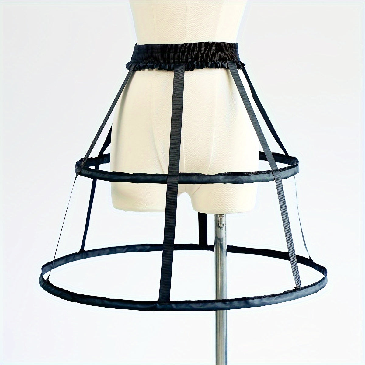 Women's Double Hoop Crinoline Petticoat Polyester for Wedding and Evening Gowns