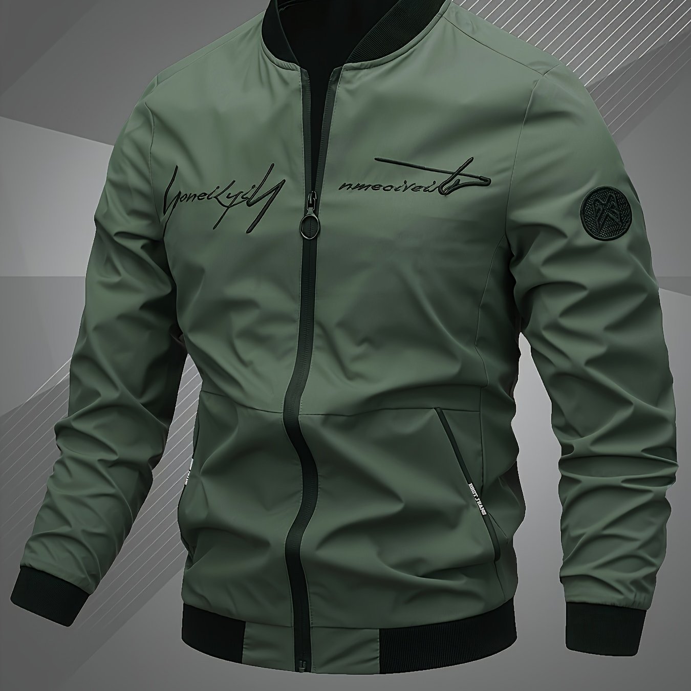 Плюс сайз мужская полиэстеровая бейсбольная куртка для весны, осени, зимы и спорта