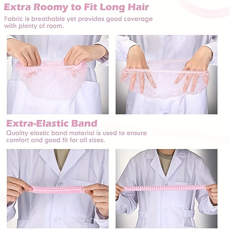 Breathable Disposable Hair Nets for Food Service, Kitchen, 10-98 Pack