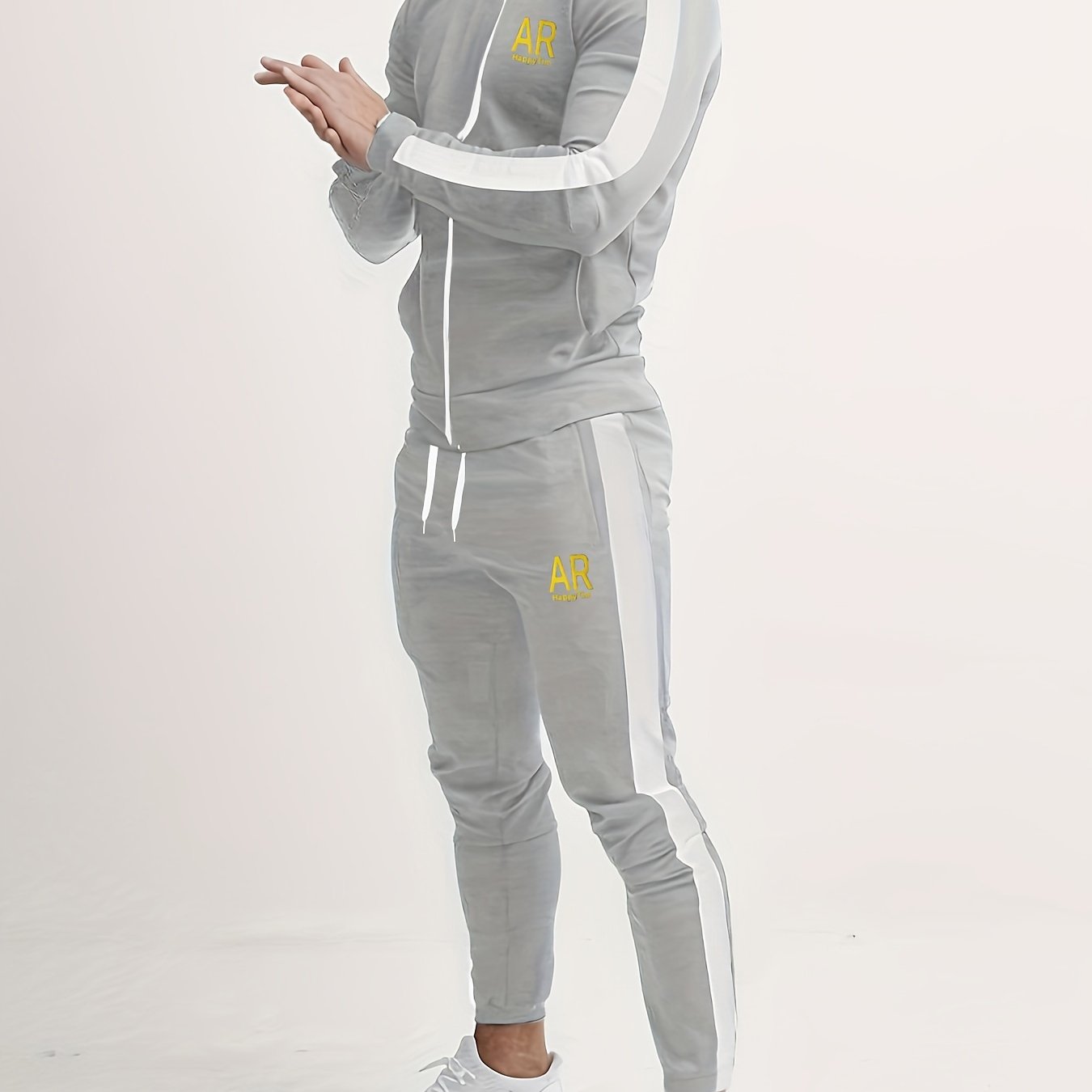 Printed Long Sleeve Zipper Lash Set with Polyester Knit Fabric for Spring Fall