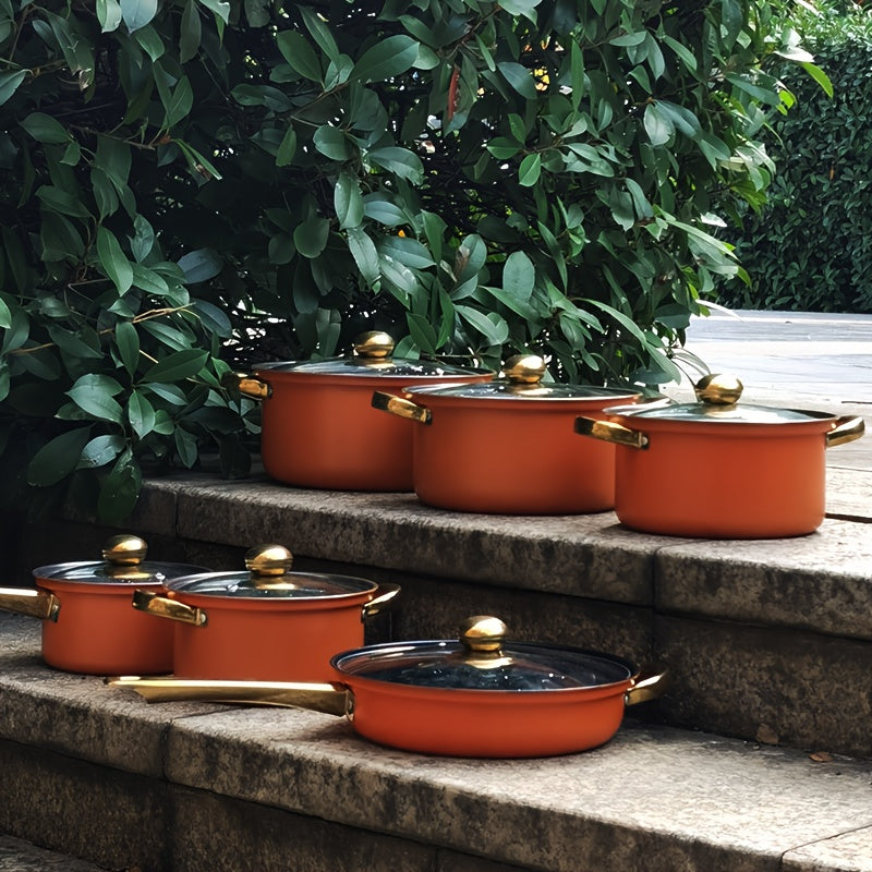 Многофункциональная нержавеющая стальная кастрюля с прозрачной крышкой - отлично подходит для приготовления рагу, супов и не только - подходит для индукционных и газовых плит - идеальный подарок на праздник для Рождества или Нового года