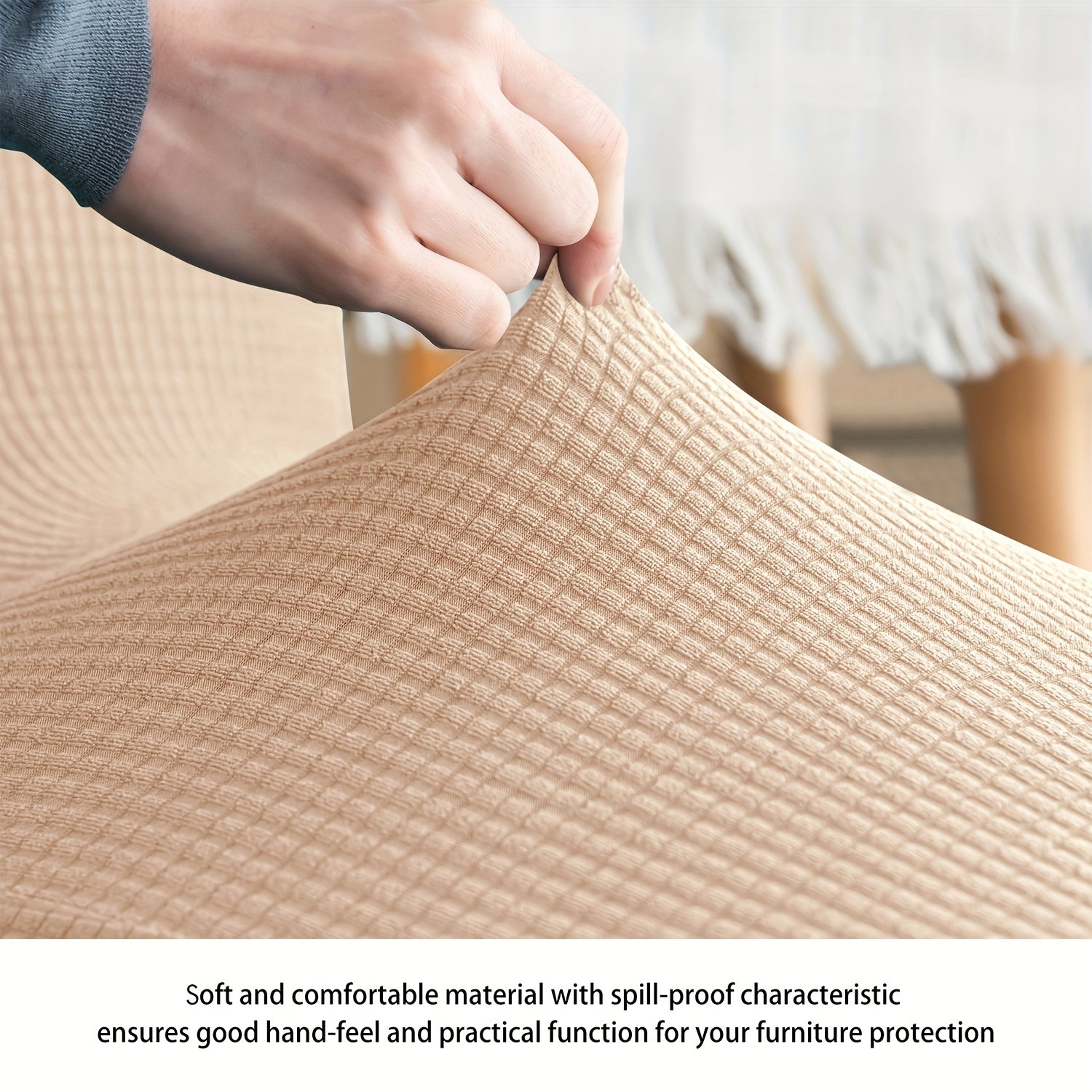 Water Resistant Elastic Dining Chair Slipcover for Large Chairs Spill-Proof for Dining Room Weddings Ceremonies Banquets