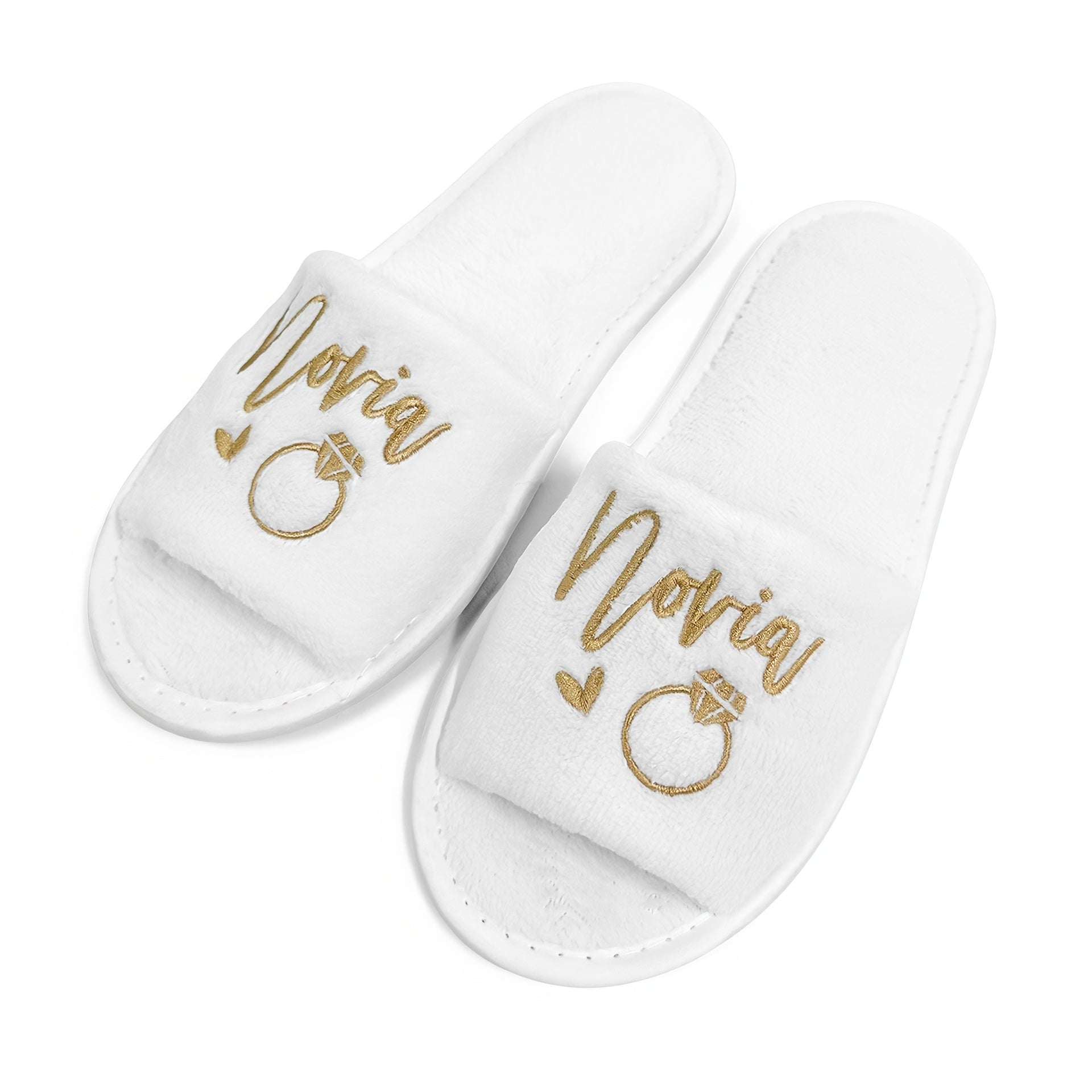 Women Embroidered EVA Slide Sandals Indoor Casual Shoes for Bridesmaids