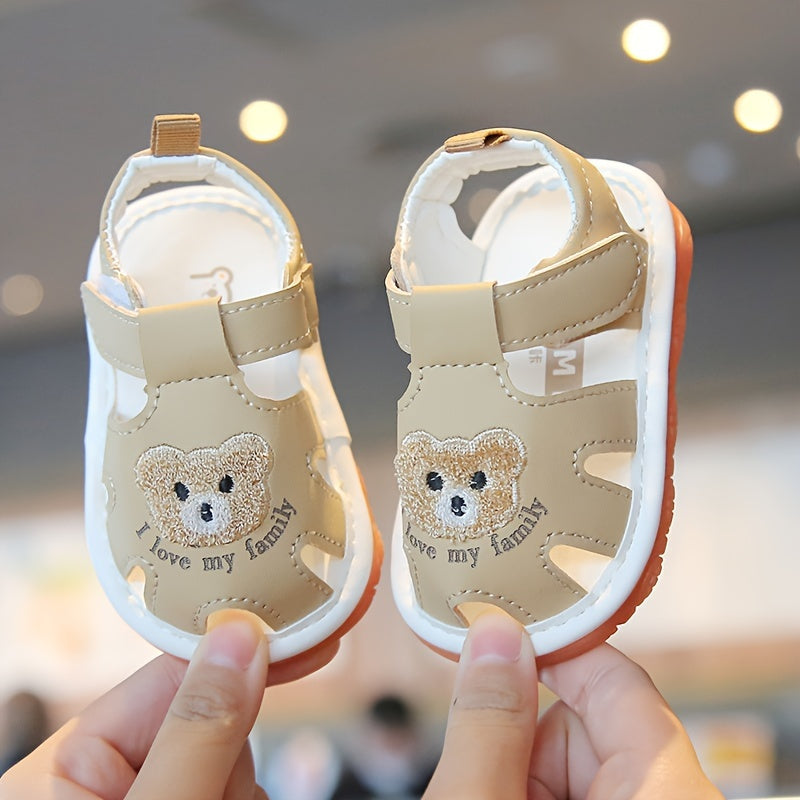 Children's Toddler Girls Boys Sound Effects Cartoon Bear Breathable Non-slip Sneakers