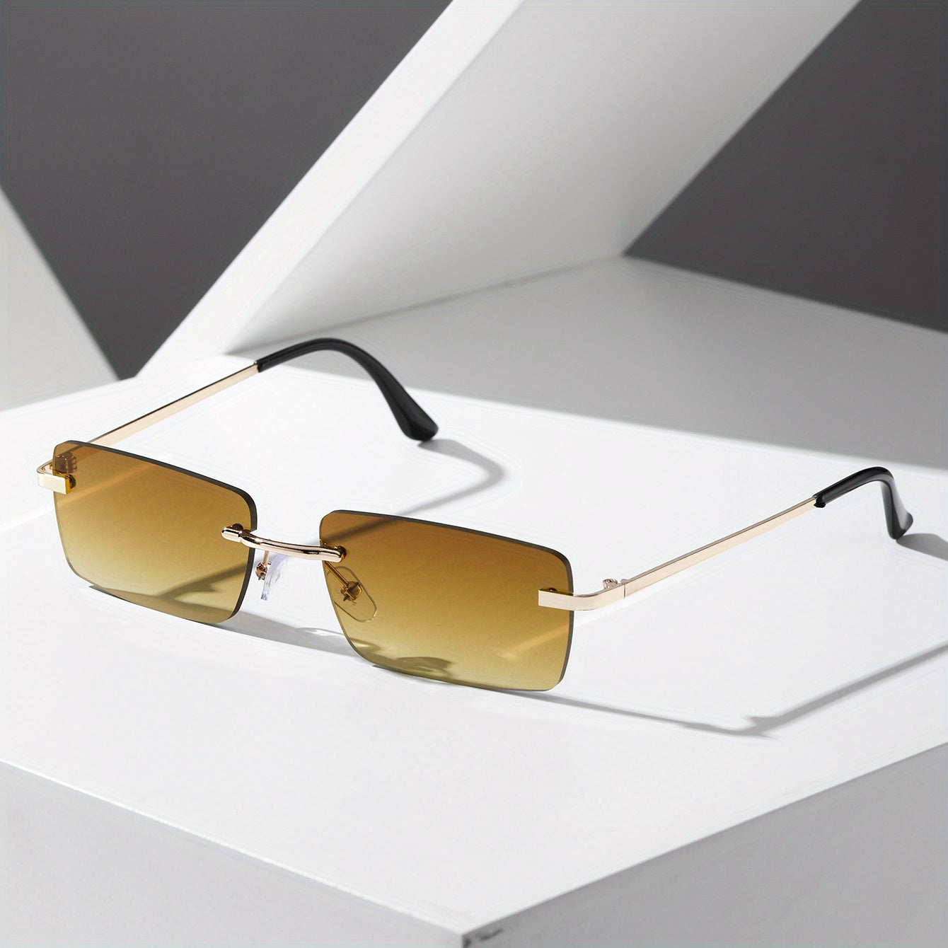 Men's Rimless Metal Glasses for Casual Wear