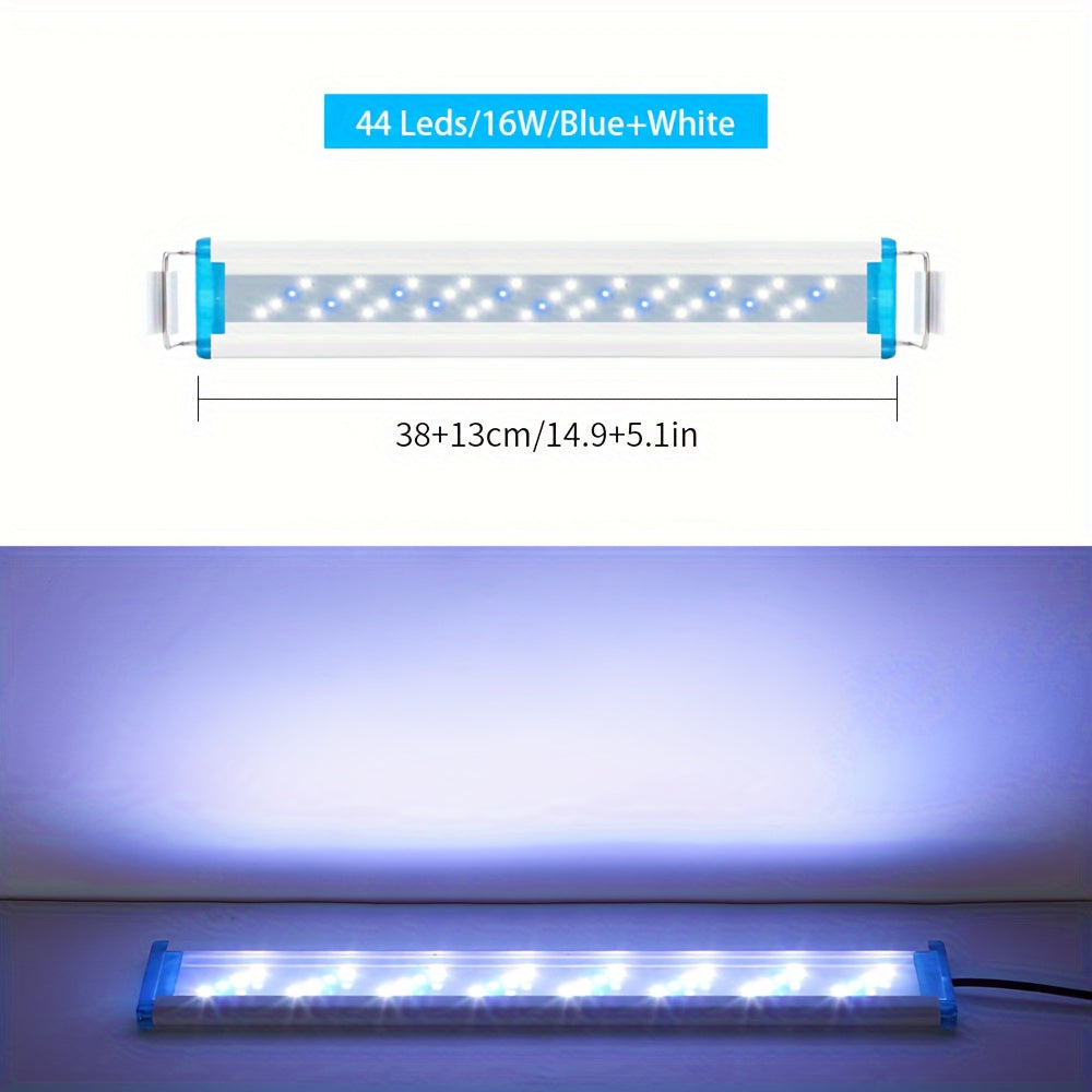 Ultra-Thin LED Aquarium Light Blue White Spectrum 220V for Fish Tank Landscaping