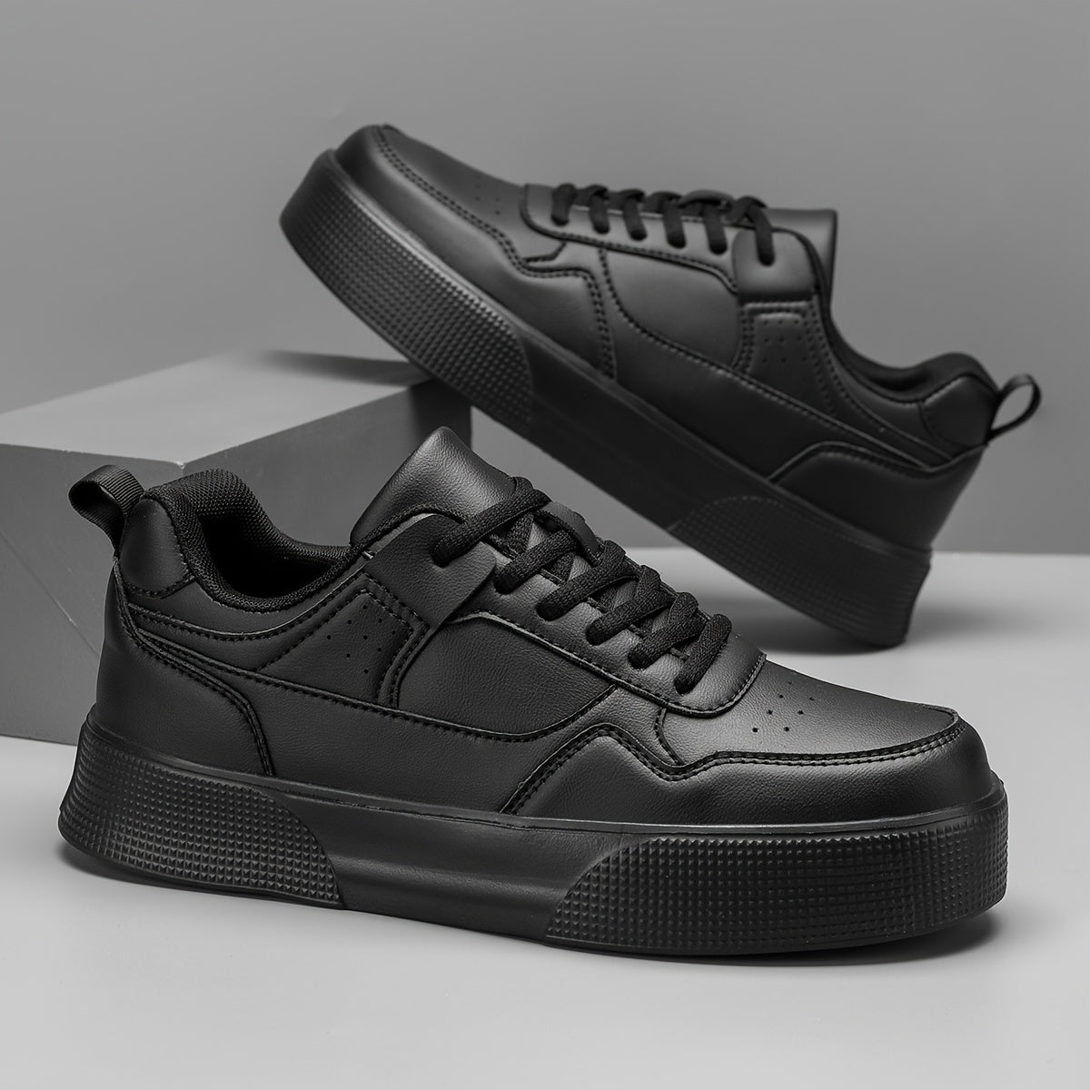 Men's Casual Sneakers Lightweight Stable Pronation Low Top Lace-Up PU EVA All-Season