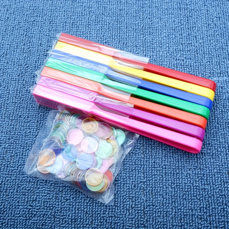 Baby Educational Toy Set with 100 Colorful Magnetic Pieces and 7 Rods for Kids 3+