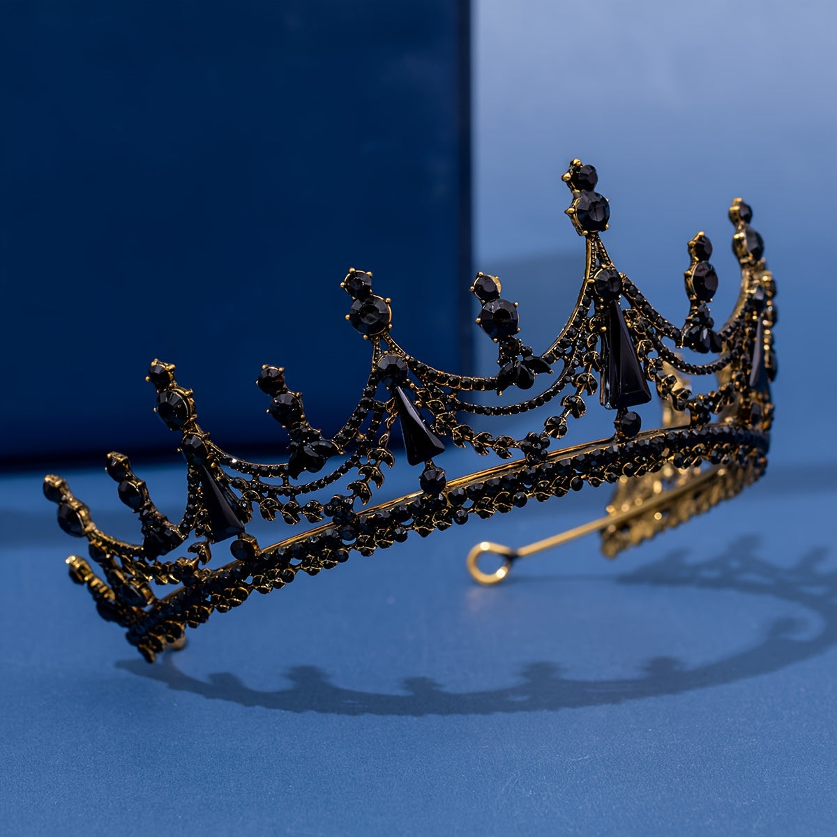 Diadema de novia con tiara de pedrería para boda y corona para mujer