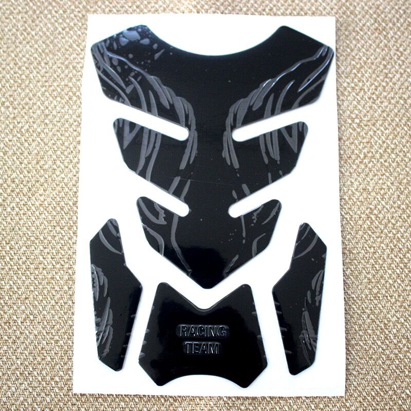 Motorcycle Oil Drum Mat Sticker Fishbone 3D Protective Cover Decorative Flame