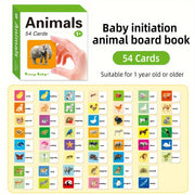 Animals Flashcards for Early Learning, 54 Cards with Animal Images and Words