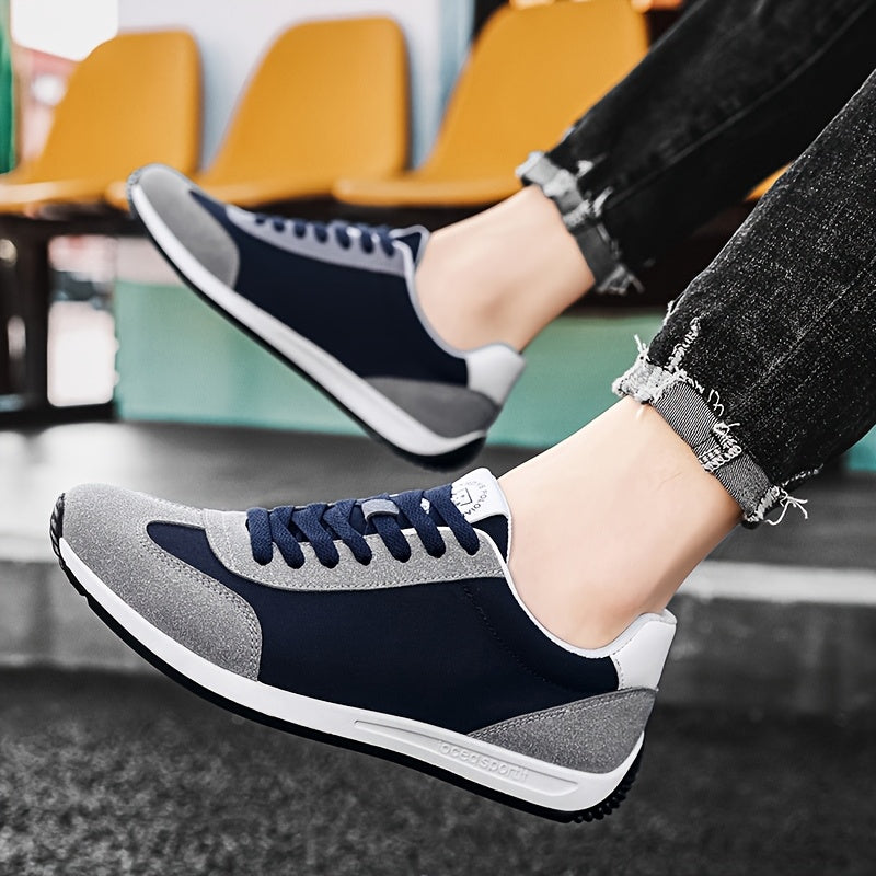 Men's Breathable Odor-Resistant Microfiber Sneakers for Running and Casual Wear