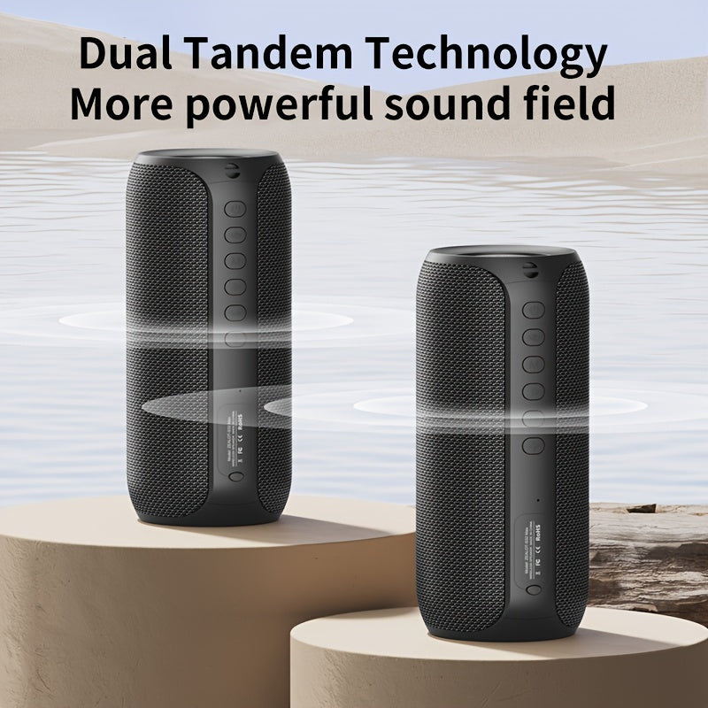 Altavoz subwoofer inalámbrico portátil con sonido HiFi, emparejamiento dual, batería de 3600mAh, tiempo de reproducción de 16H