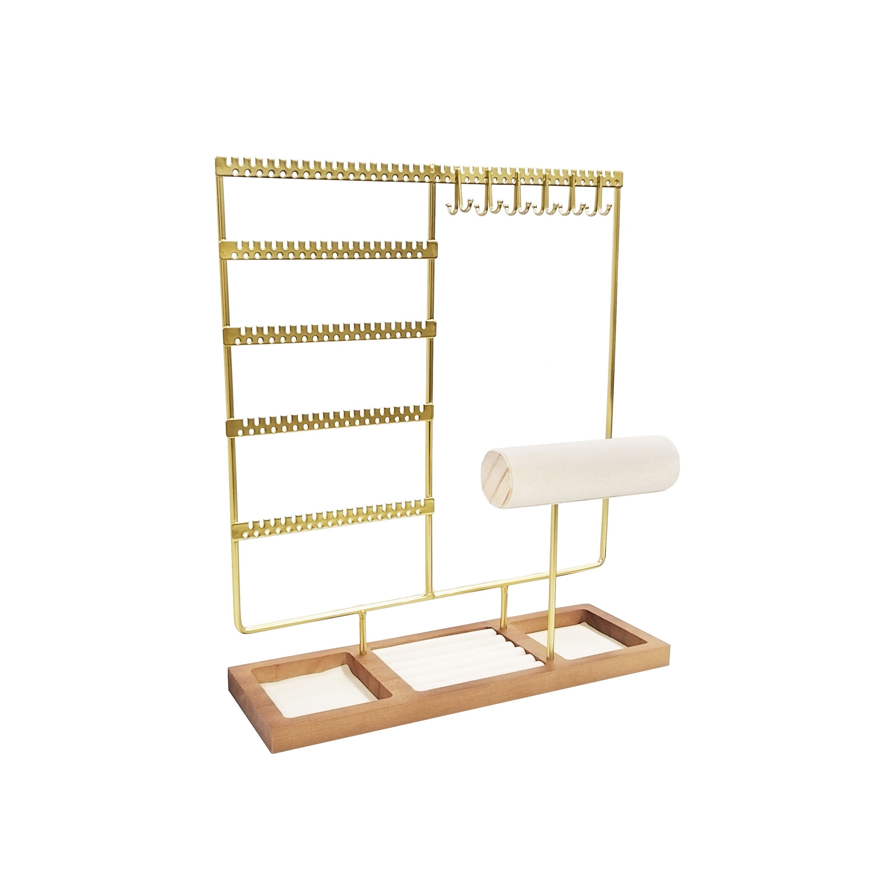 Jewelry Stand with Earring Holder Necklace Ring Watch Bracelet Organizer Display Rack