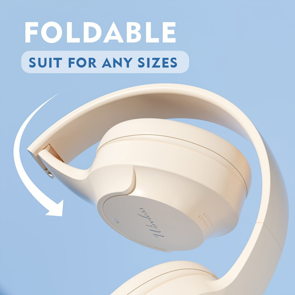 O'yin mikrofoni bilan simsiz, yig'iladigan retro quloqchinlar, tasodifiy foydalanish, yugurish, video qo'ng'iroqlar va HIFI ovoz sifati uchun.