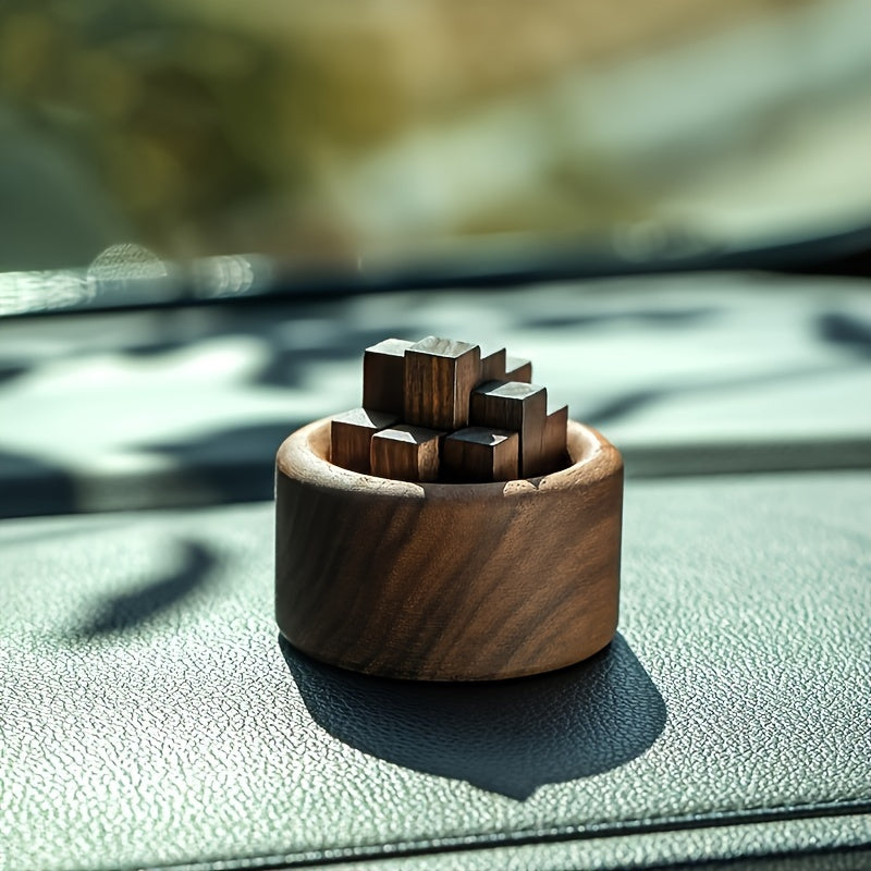 Walnut Wood Essential Oil Diffuser Set for Relaxation Home Decor Fireless Battery-Free