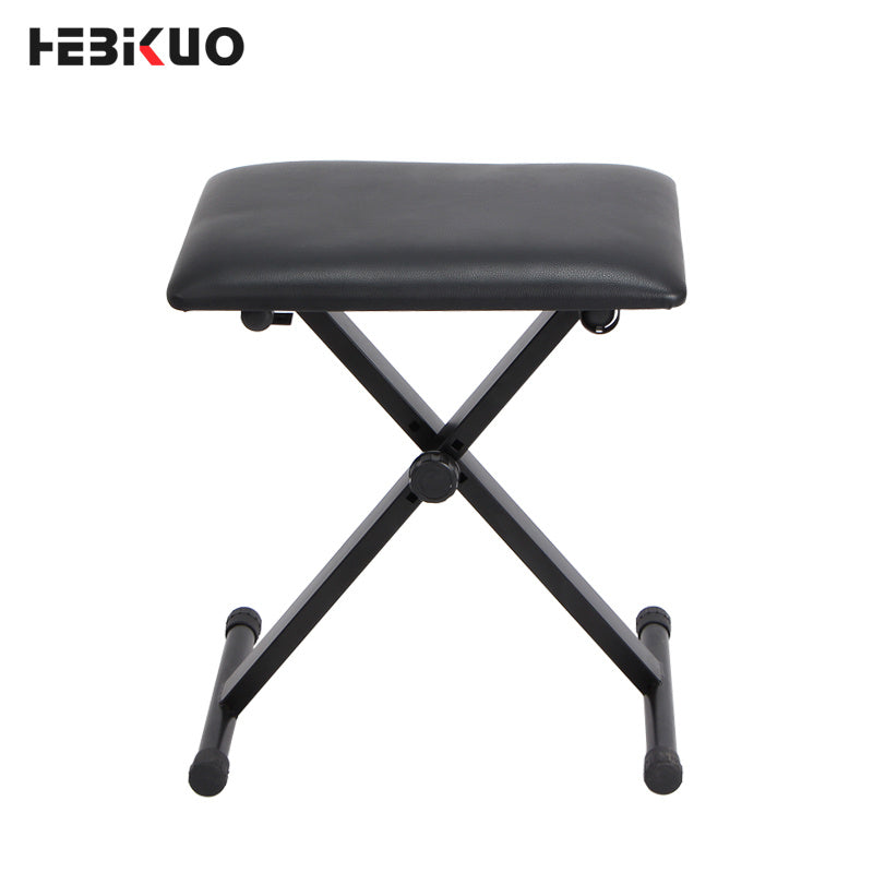 Adjustable Folding Keyboard Bench Black Portable for All Keyboard Instruments