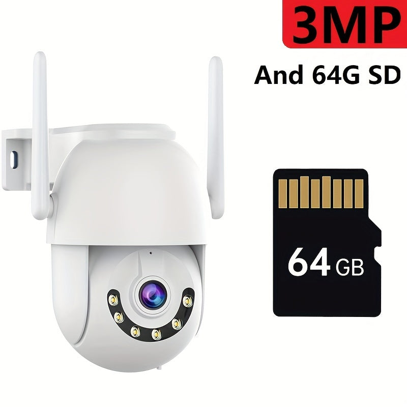 3MP HD PTZ xavfsizlik kamerası to'liq rangli kechqurun ko'rish insonni kuzatish harakatni aniqlash