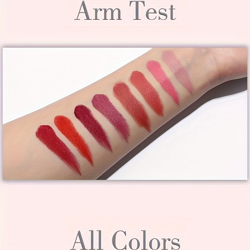 Женская матовая серебристая помада для губ увлажняющая стойкая водостойкая