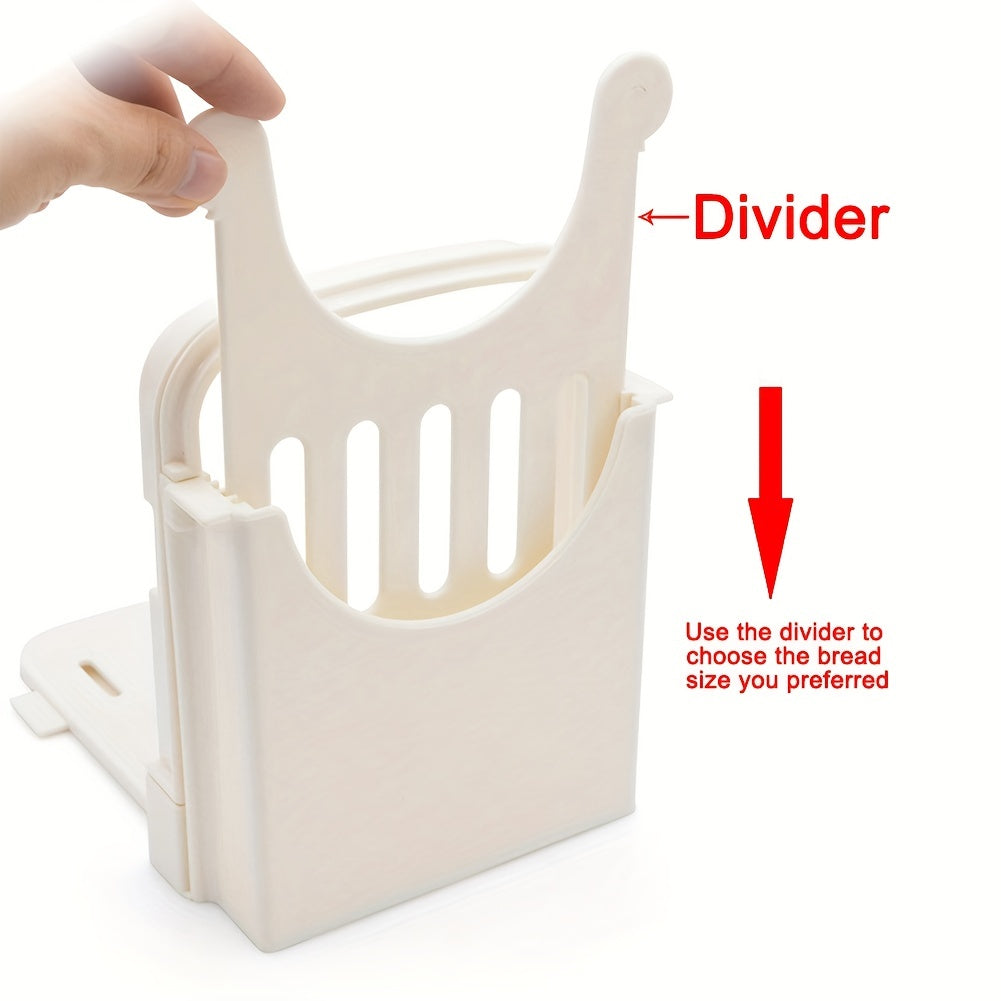 Cortador de pan plegable con 5 grosores ajustables, bolsa para pan, bagel y pan de molde