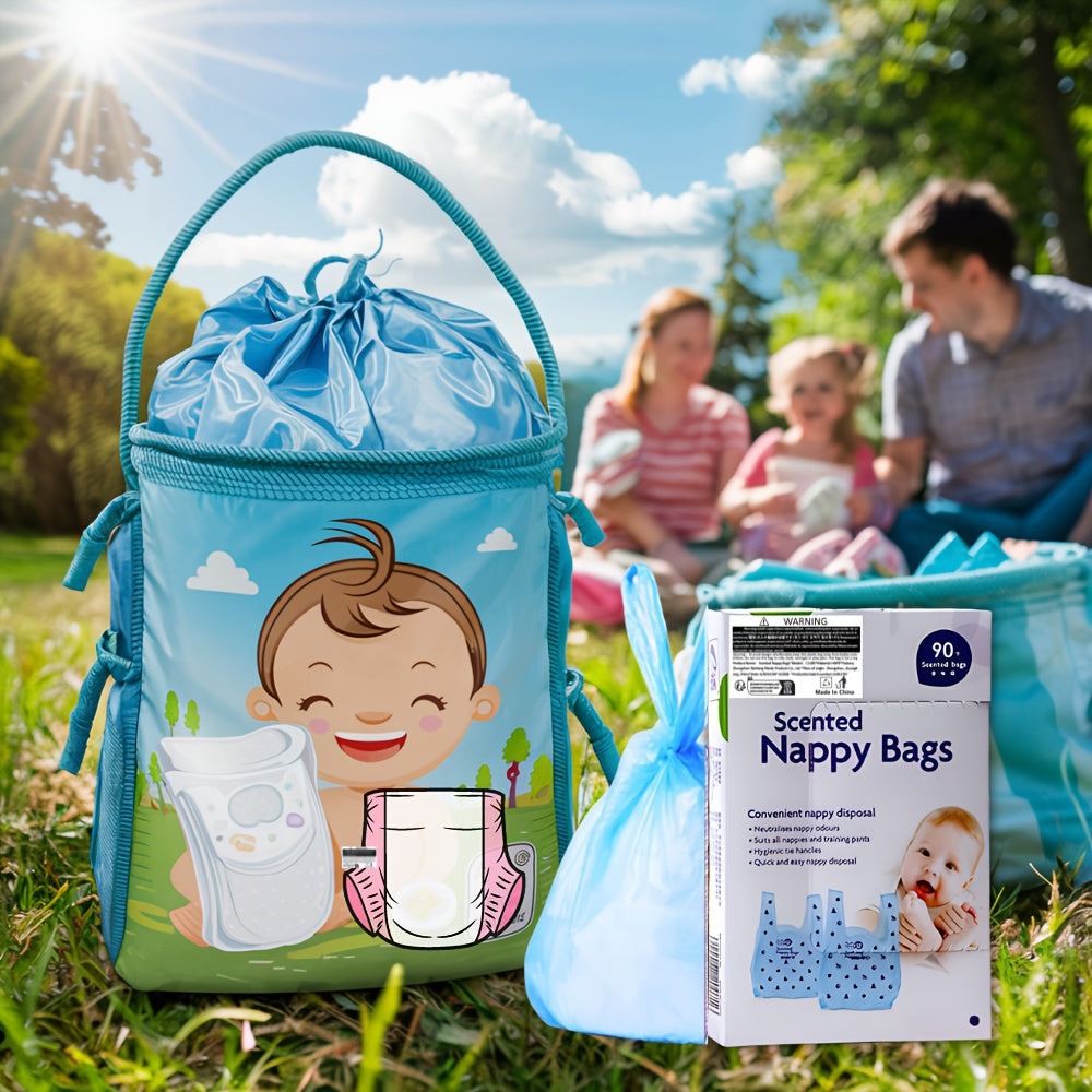 Disposable Diaper Bags 10-90 Pack Scented Leak-Proof Garbage Bags for Diapers and Pets