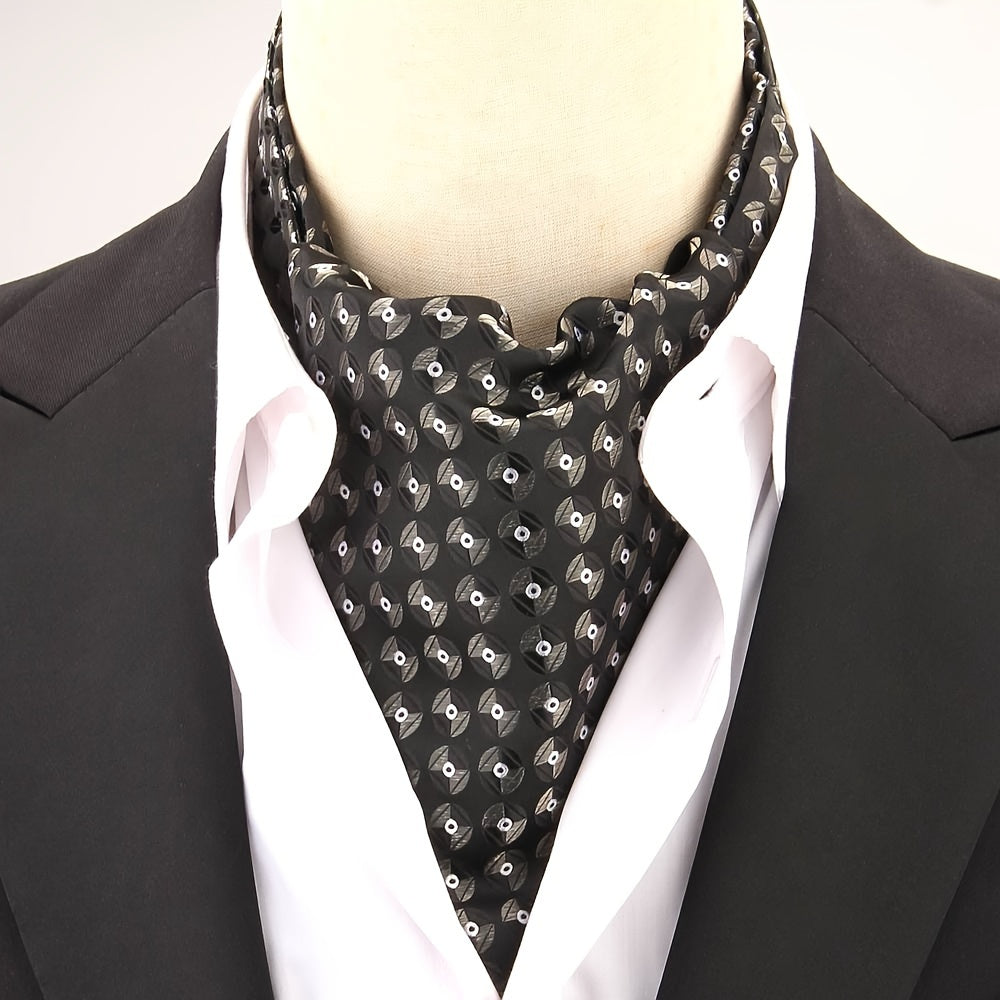 Men's Polka Dot Ascot Cravat Shirt Scarf Polyester for Casual and Formal Wear