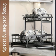 Набор стеллажей для хранения на кухне с органайзером для посуды, тарелок, мисок, чашек и столовых приборов