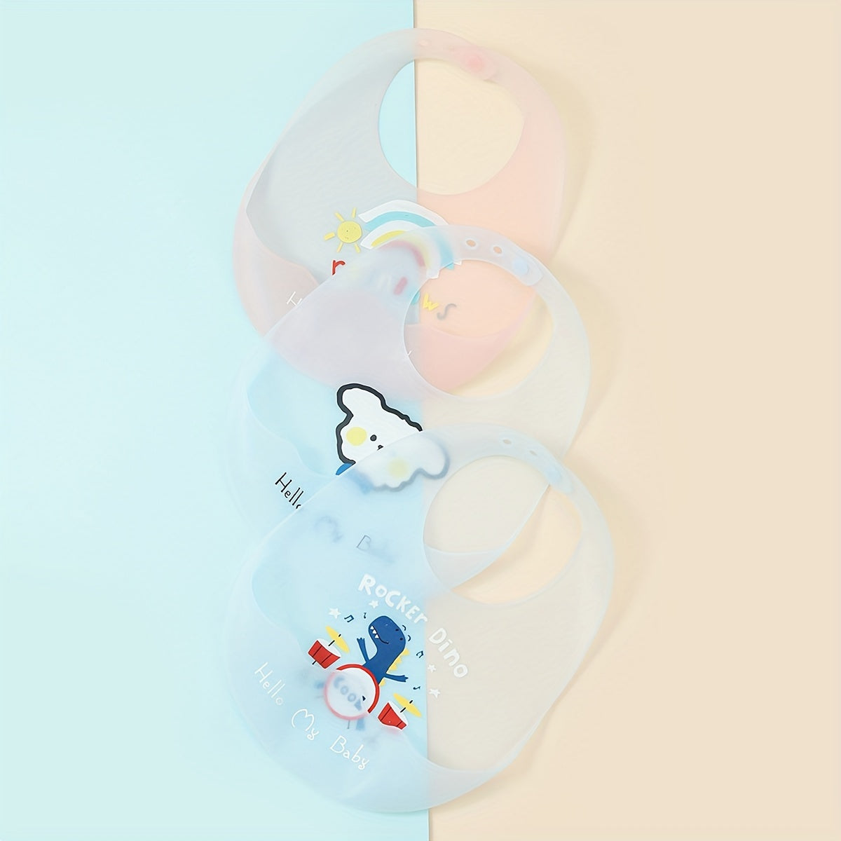 Kids Silicone Bib Waterproof and Dirt-Resistant Soft Silicone Bib for Feeding