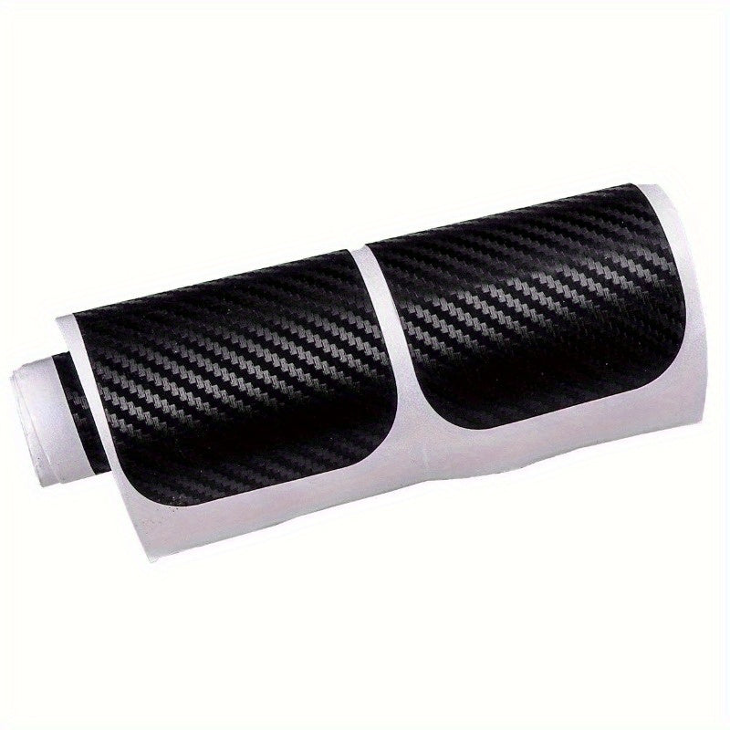 Car Door Sill Protector PVC Carbon Fiber Look Anti-Scratch Pedal Cover Guard