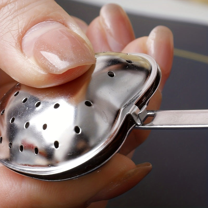 Stainless Steel Heart-Shaped Tea Infuser Long Handle Loose Leaf Tea Strainer