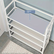 5-Tier Plastic Shoe Rack with 18 Hooks Waterproof Freestanding Organizer