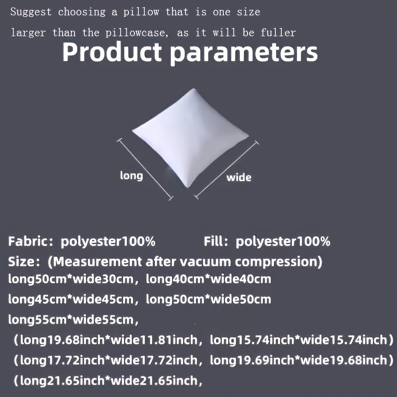 Velvet Throw Pillow Insert Cozy Cushion for Living Room and Bedroom White