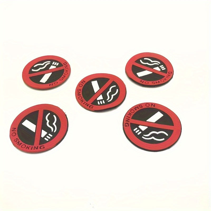Car Interior No Smoking Sign Sticker Car Smoking Ban Decoration 1 or 5 Pack