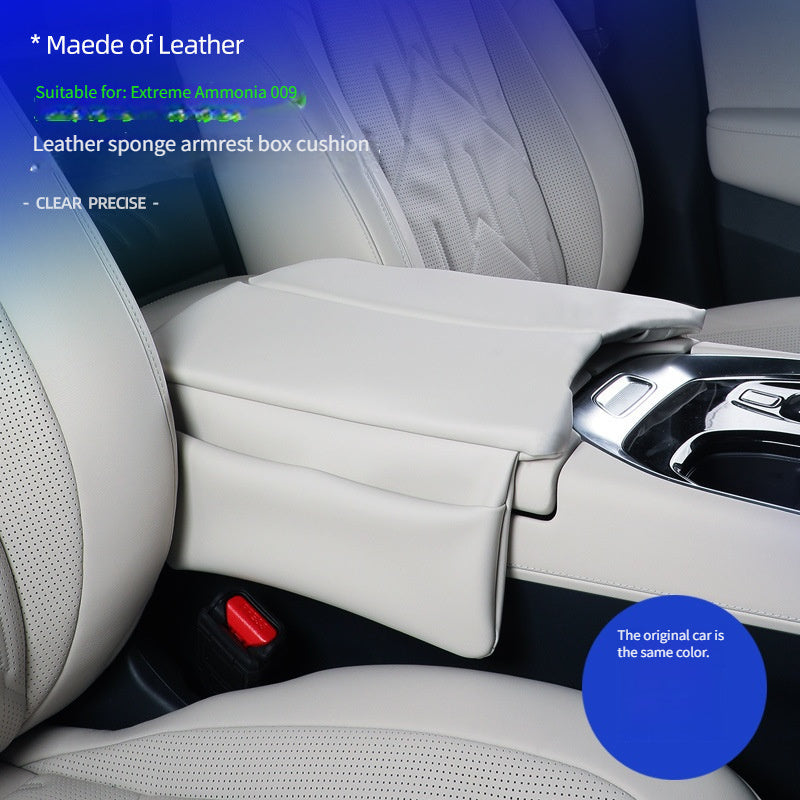 Car Interior Foam Padded Center Console Armrest Mat Gray Fit 009