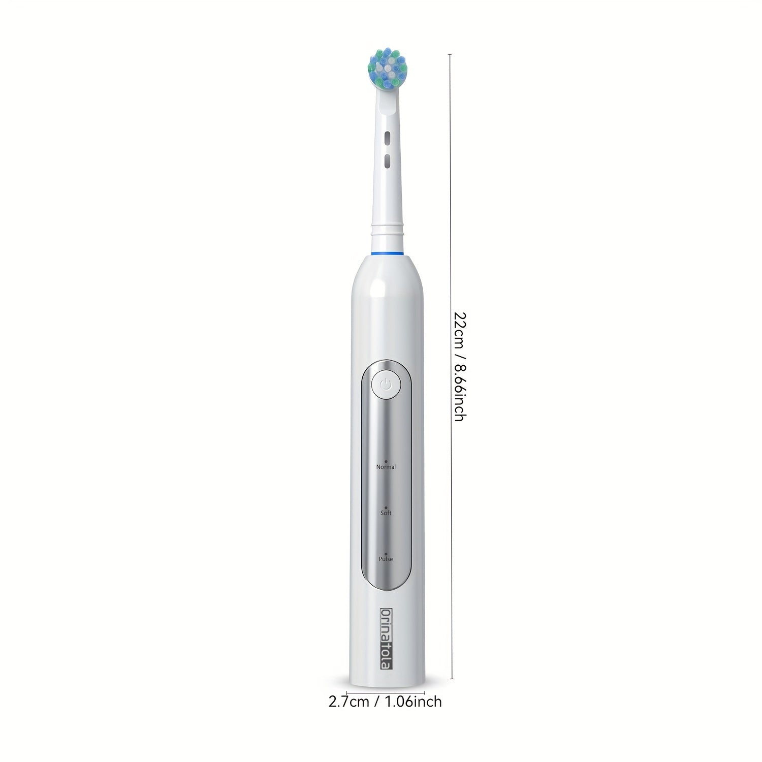 Electric Toothbrush with 3 Rotating Cleaning Modes, Travel Case, 2 Replacement Heads, Induction Charging