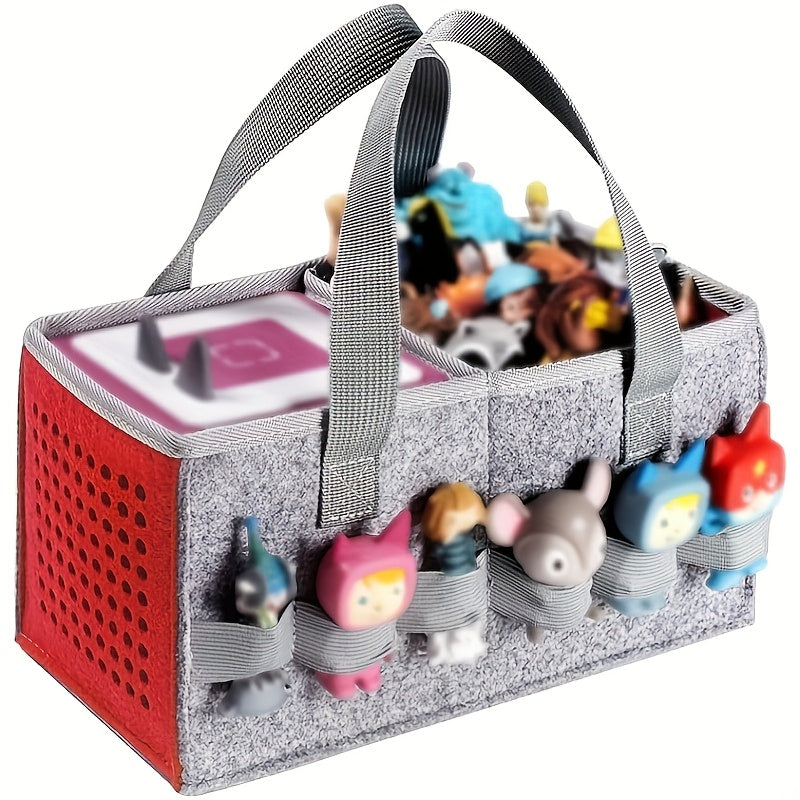 Foldable Felt Tote Bag with Handle Portable Dust-Proof Storage Organizer